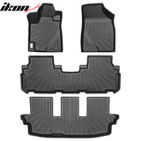 2008-2013 Toyota Highlander Heavy Duty TPE All Weather Floor Mats + Trunk Mat + Backrest Mats