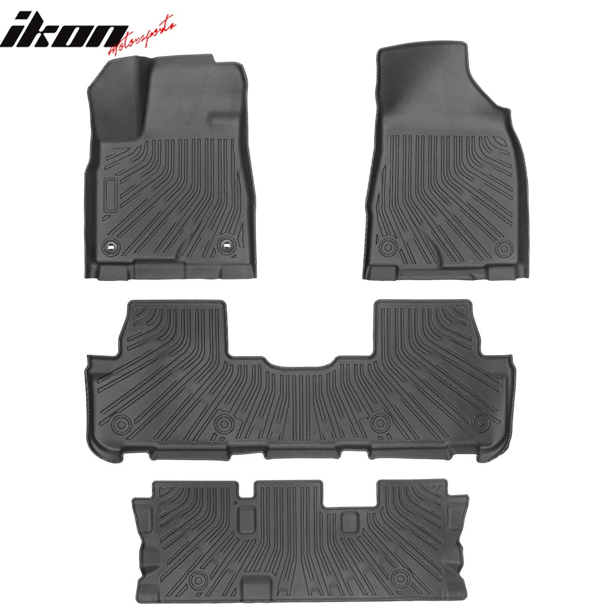 2014-2019 Toyota Highlander 7 Passenger TPE All Weather Floor Mats + Trunk Mats w/ Backrest Mat