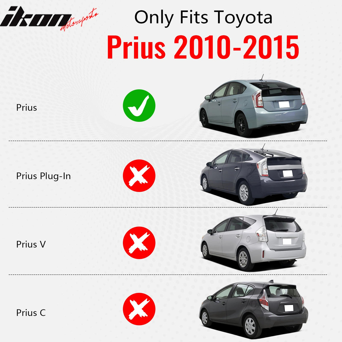 2010-2015 Toyota Prius TPE All Weather Floor Mats + Trunk Mat + Backrest Mats