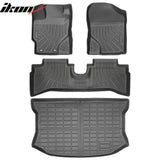2012-2015 Toyota Prius C TPE All Weather Floor Mats Carpets + Rear Trunk Mat Liner