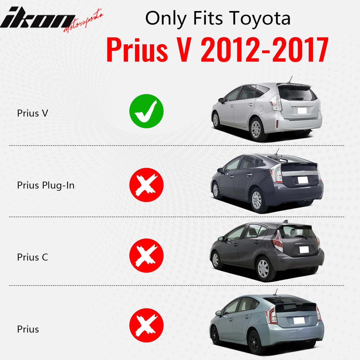 2012-2017 Toyota Prius V TPE All Weather 3PCS Floor Mats + Rear Trunk Mat Liner