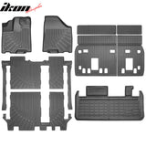 2013-2020 Toyota Sienna 8 Seats TPE 4PCS All Weather Floor Mats + Trunk Mat + Backrest Mats