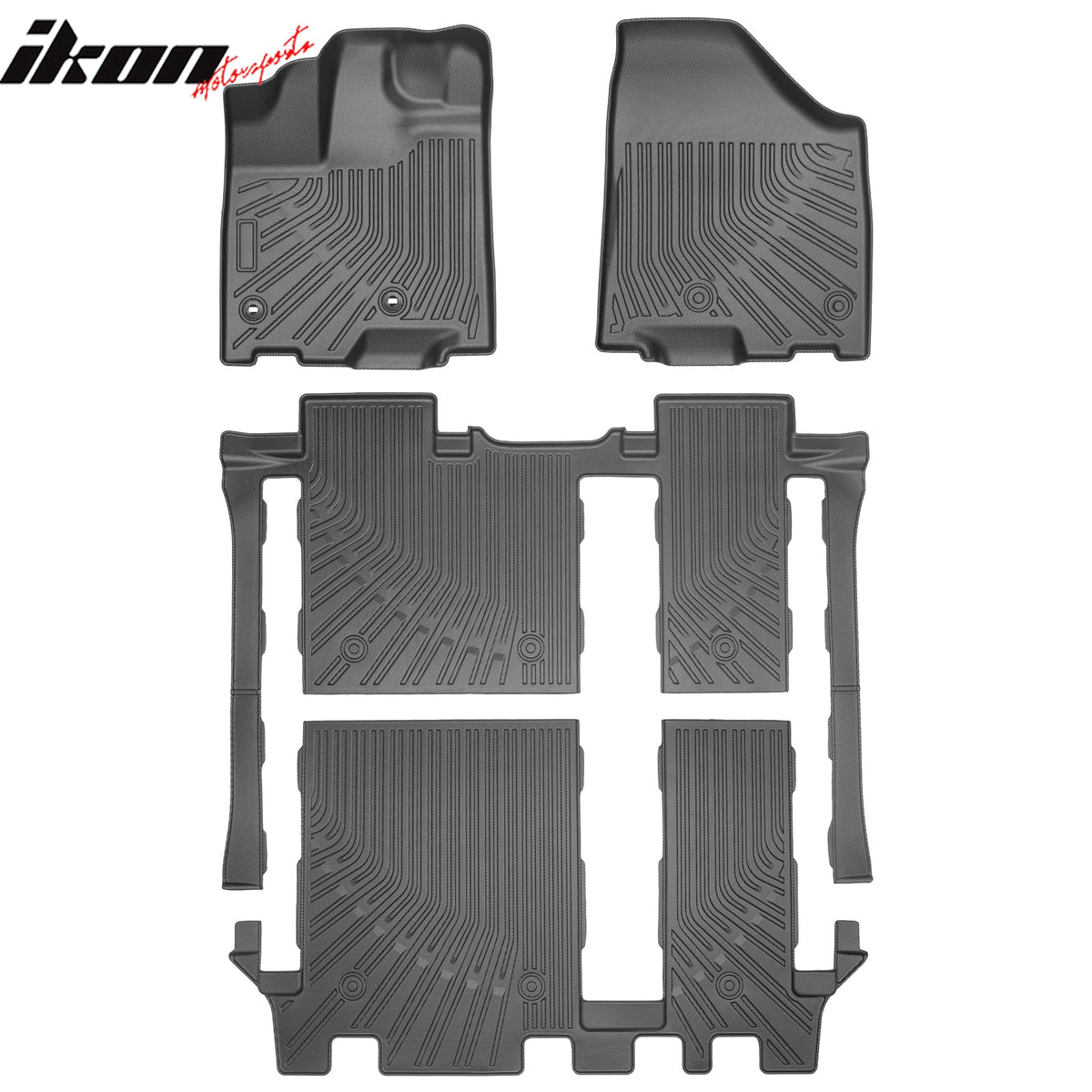 2013-2020 Toyota Sienna 8 Seats TPE 4PCS All Weather Floor Mats + Trunk Mat + Backrest Mats