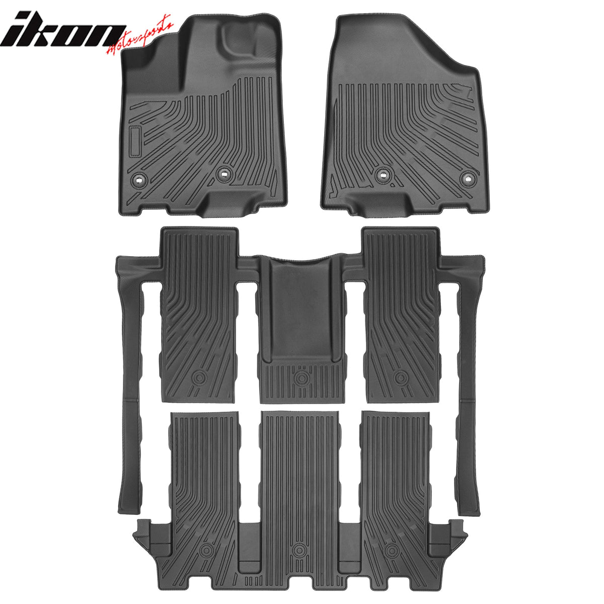 2013-2020 Toyota Sienna 7 Seats TPE All Weather Floor Mats 4PCS + Trunk Mat + Backrest Mats
