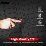 2007-2017 Jeep Compass MP & Patriot TPE All Weather Floor Mats + Trunk Mat + Backrest Mats