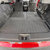 2023-2025 Honda Pilot 1PC Trunk Mat W/ Backrest Mats Liner Black TPE