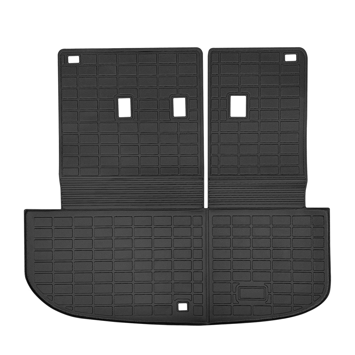 Trunk Mat with Backrest Mats for Hyundai Palisade 2020-2025 Black TPE 1PC