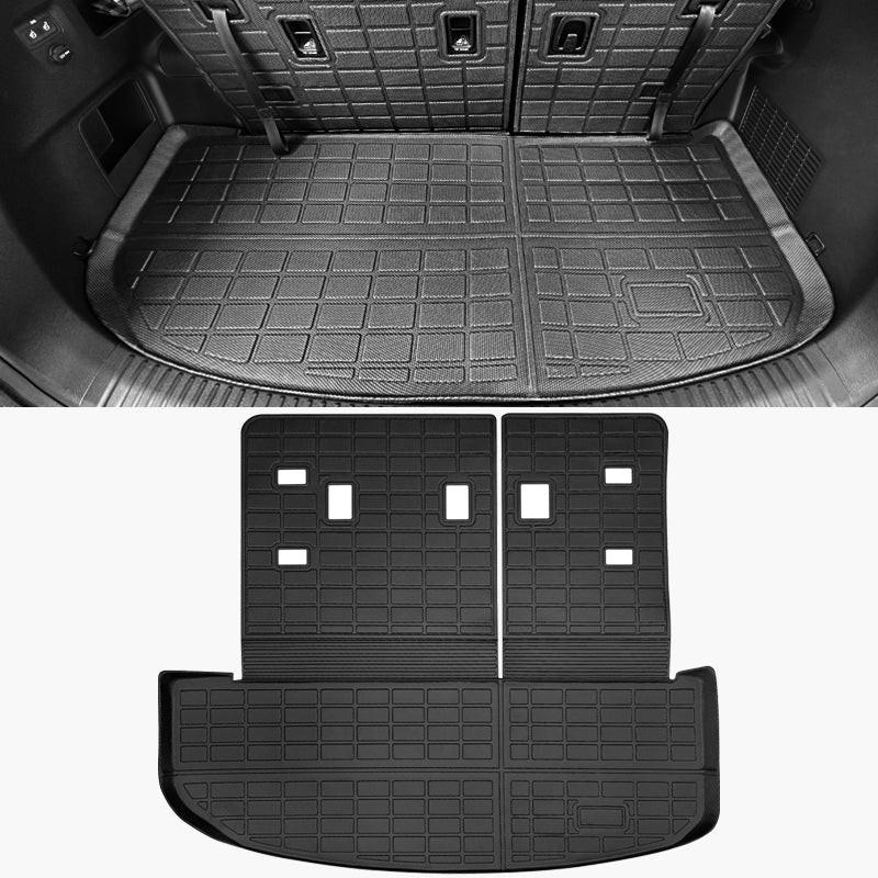 Trunk Mat w/ Backrest Mats for Kia Telluride 2020-2025 Liner Black TPE 1PC
