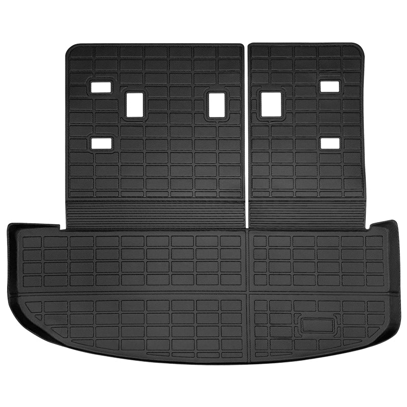 Trunk Mat w/ Backrest Mats for Kia Telluride 2020-2025 Liner Black TPE 1PC