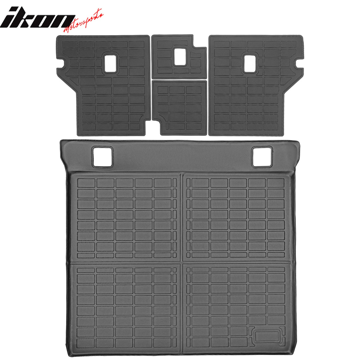 Trunk Mat & Backrest Mats for Toyota 4Runner 5 Seats 2014-2024 Liner Black TPE 5PCS