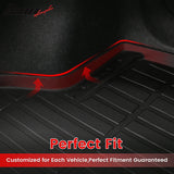 Floor Mats+ Trunk Mat+ Backrest Mats for Jeep Grand Cherokee L 2021-2026 6-Passenger All Weather Carpets Liner Guard TPE