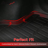 2017-2020 Hyundai Elantra 3D TPE All Weather Heavy Duty Waterproof Anti-Slip Front Rear Interior Cargo Liner Carpets Floor Mats + Rear Trunk Mat 4PCS