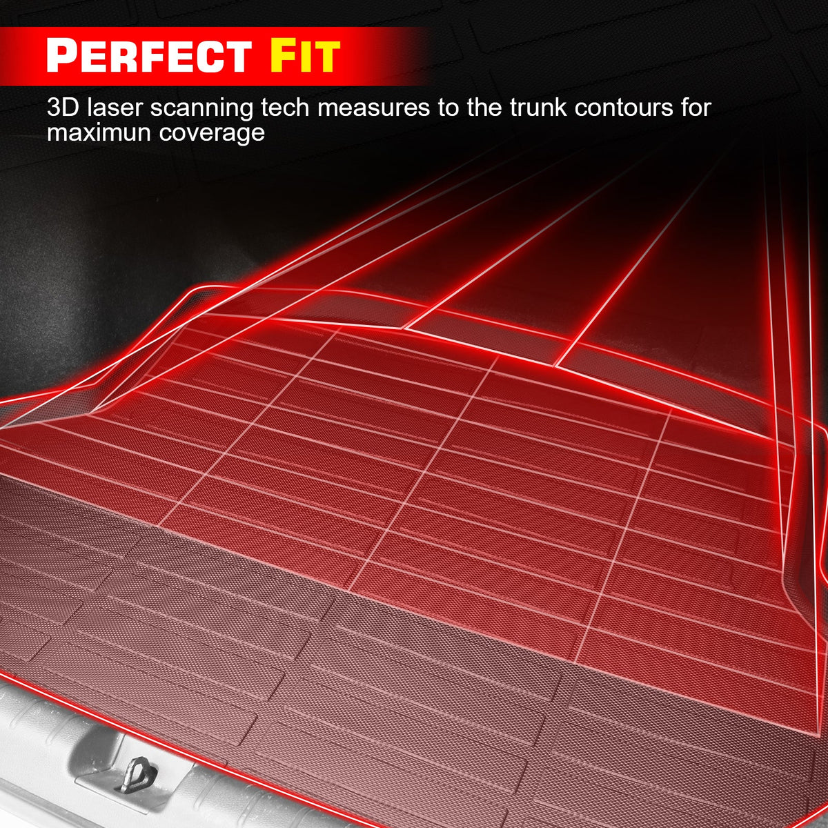 Rear Cargo Trunk Mat& Backrest Mats for Chevy Suburban GMC Yukon XL Cadillac Escalade ESV 2015-2020 TPE 3PCS