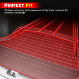 Rear Cargo Trunk Mat& Backrest Mats for Chevy Suburban GMC Yukon XL Cadillac Escalade ESV 2015-2020 TPE 3PCS