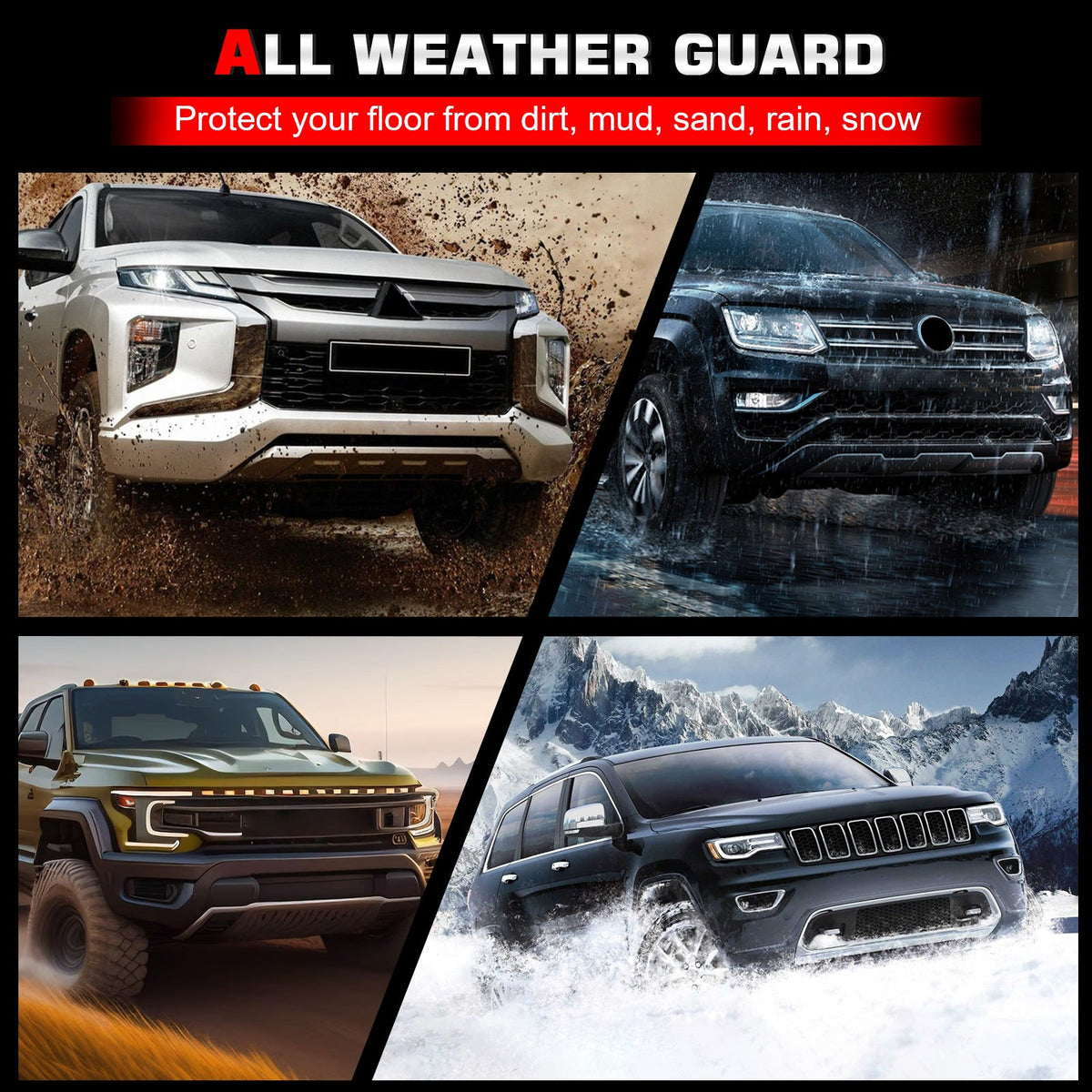 Rear Cargo Trunk Mat& Backrest Mats for Chevy Suburban GMC Yukon XL Cadillac Escalade ESV 2015-2020 TPE 3PCS