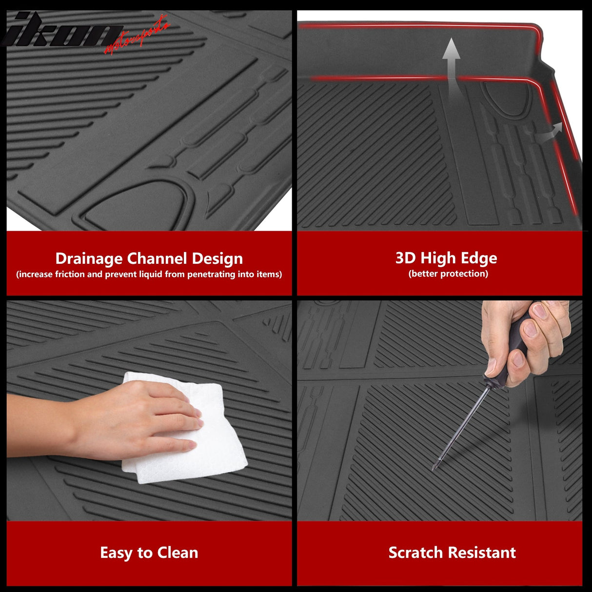 2021-2025 Ford Bronco All Weather Trunk Mat Cargo Liner Black TPE