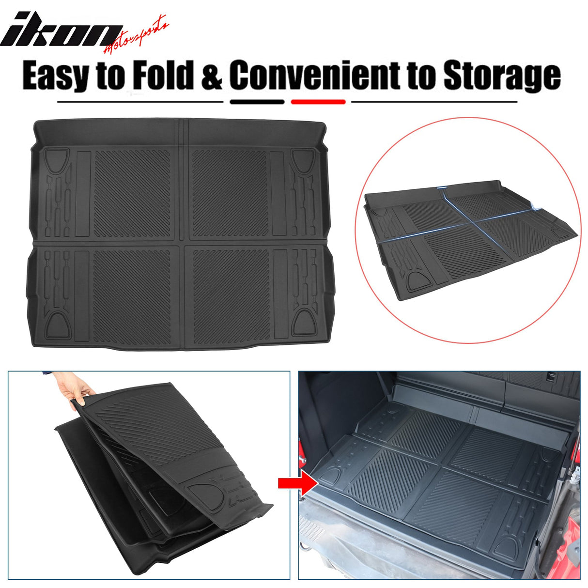 2021-2025 Ford Bronco All Weather Trunk Mat Cargo Liner Black TPE