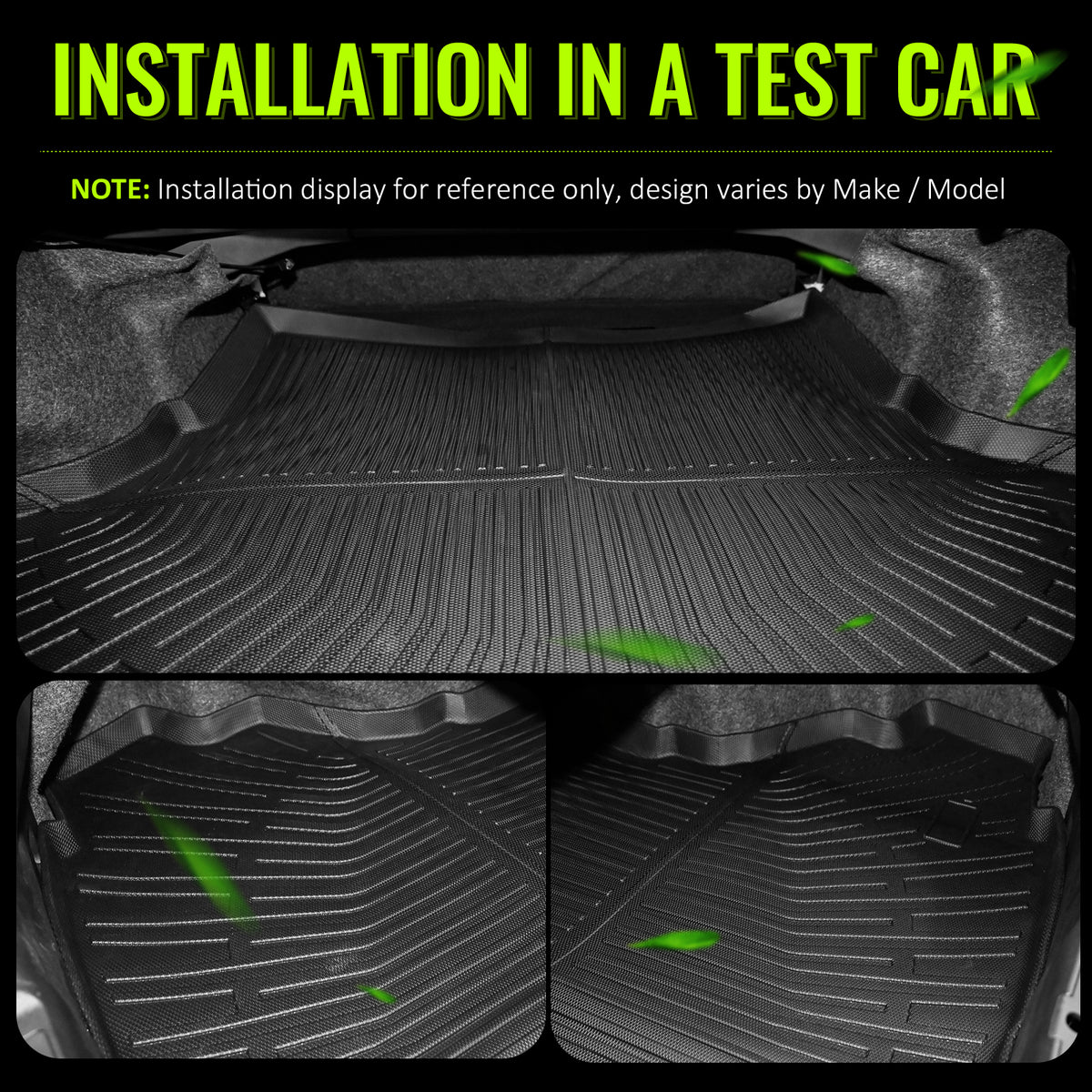 2015-2023 Ford Mustang All Weather 3D Molded Rear Trunk Mat Cargo TPE