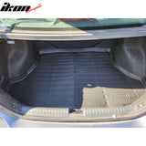 2012-2015 Honda Civic & 2013-2022 Acura ILX 3D TPE All Weather Heavy Duty Waterproof Rear Trunk Tray Cargo Area Liner Mats Interior Auto Parts Black
