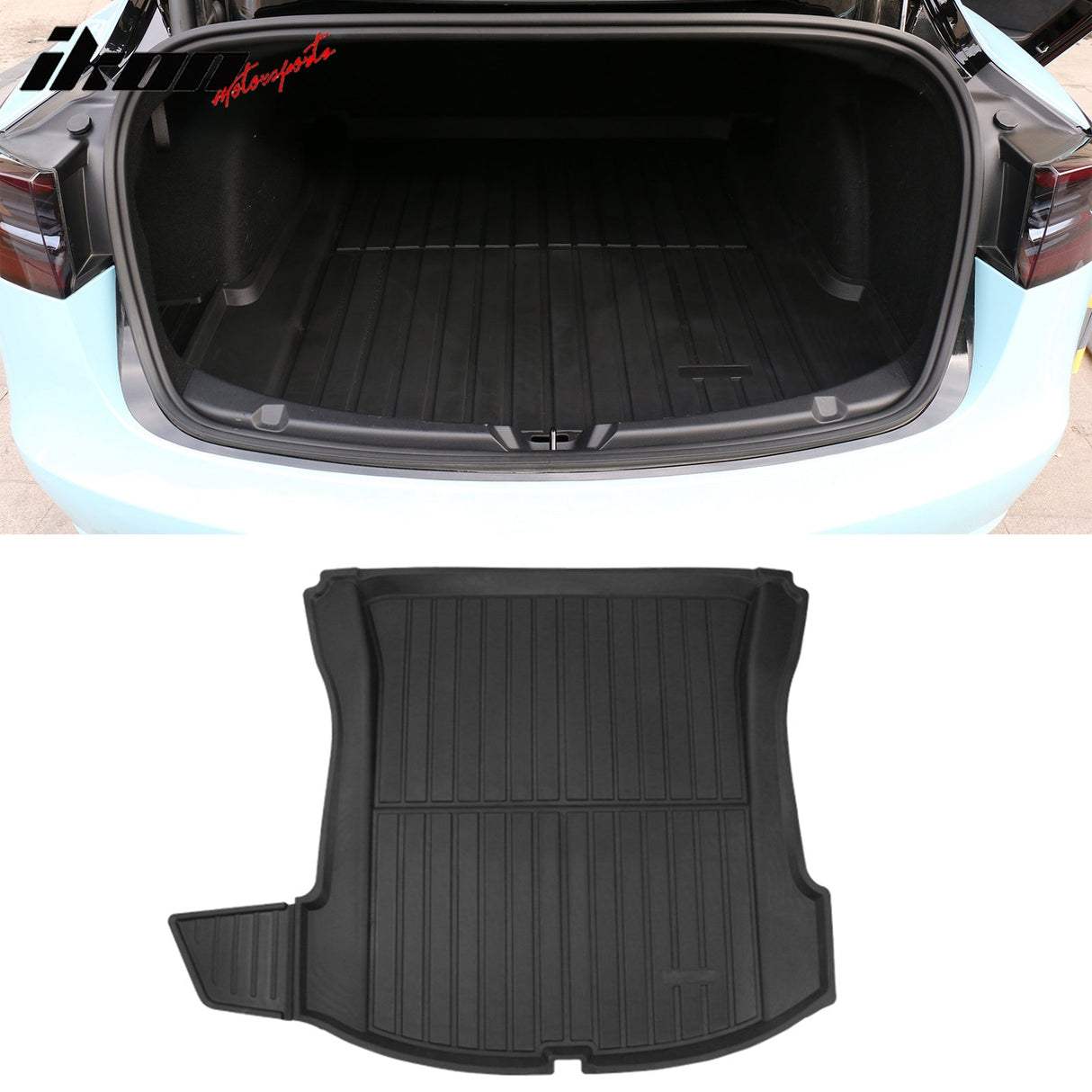 2017-2023 Tesla Model 3 All Weather Black Trunk Mat Injection TPE