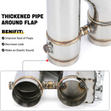 Universal 2.5 Inch Stainless Steel Exhaust Valve Pipe Kit
