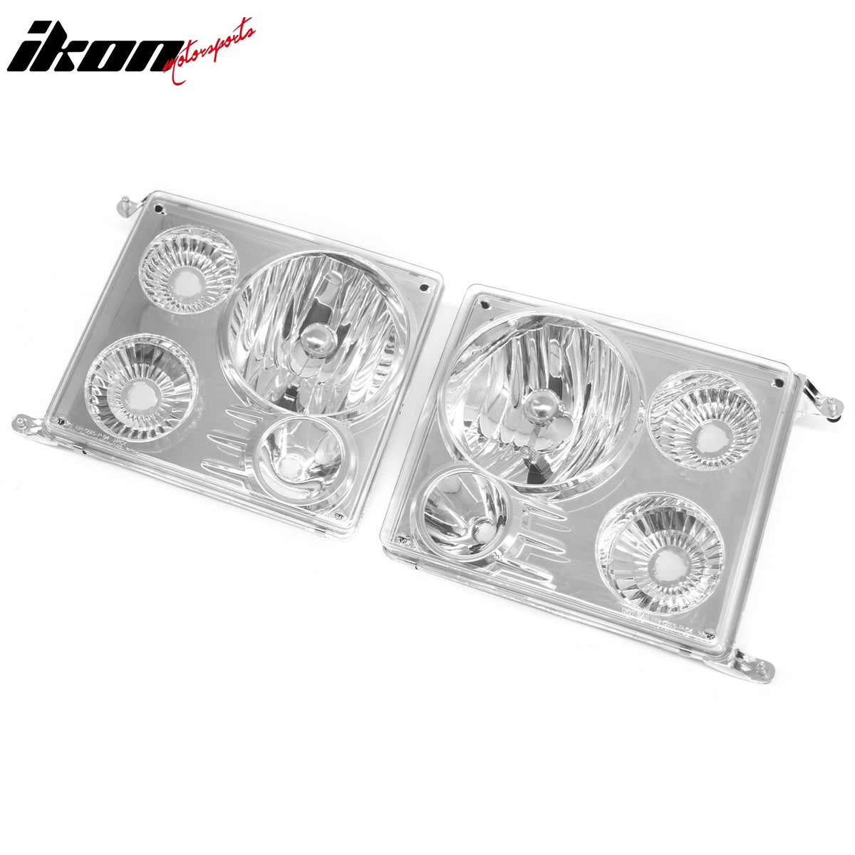 1988-1993 Chevy C/K 1992-1993 Chevy Blazer Chrome Bumper Head Lights Lamps Pair