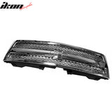 2007-2013 Chevrolet Silverado 1500 Front Bumper Hood Upper Mesh Grille Replacement Chrome Mesh/Chrome Frame OE Style