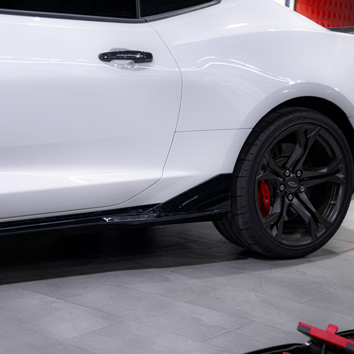 2016-2025 Chevy Camaro Evo Style Gloss Black Side Skirt Rockers SS/RS/LT