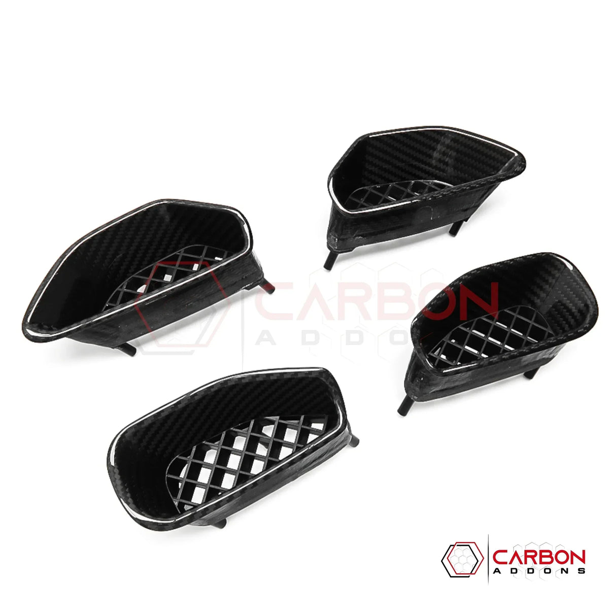 Carbon Fiber Fender Side Vents Replacement for 2009-2012 Chevrolet Corvette C6 ZR1 | Real Carbon Fiber Exterior Trim Upgrade