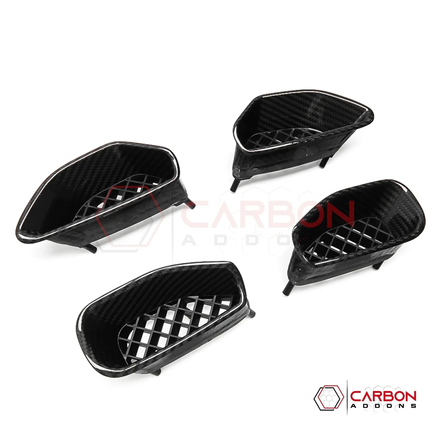 Carbon Fiber Fender Side Vents Replacement for 2009-2012 Chevrolet Corvette C6 ZR1 | Real Carbon Fiber Exterior Trim Upgrade