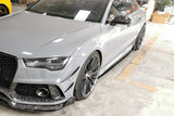2016-2019 Audi RS7 MAN Style Dry Carbon Fiber Trunk Front Bumper Vent Caps