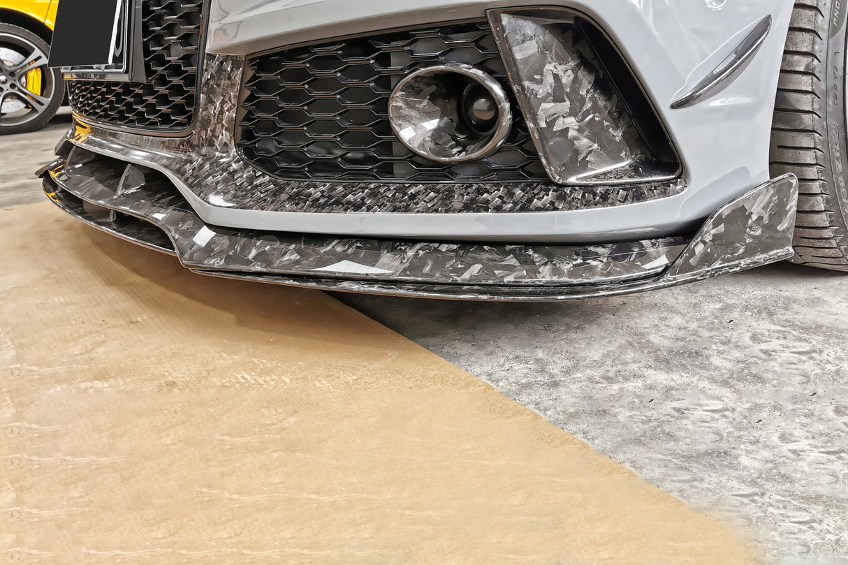 2016-2019 Audi RS7 MAN Style Dry Carbon Fiber Trunk Front Bumper Vent Caps