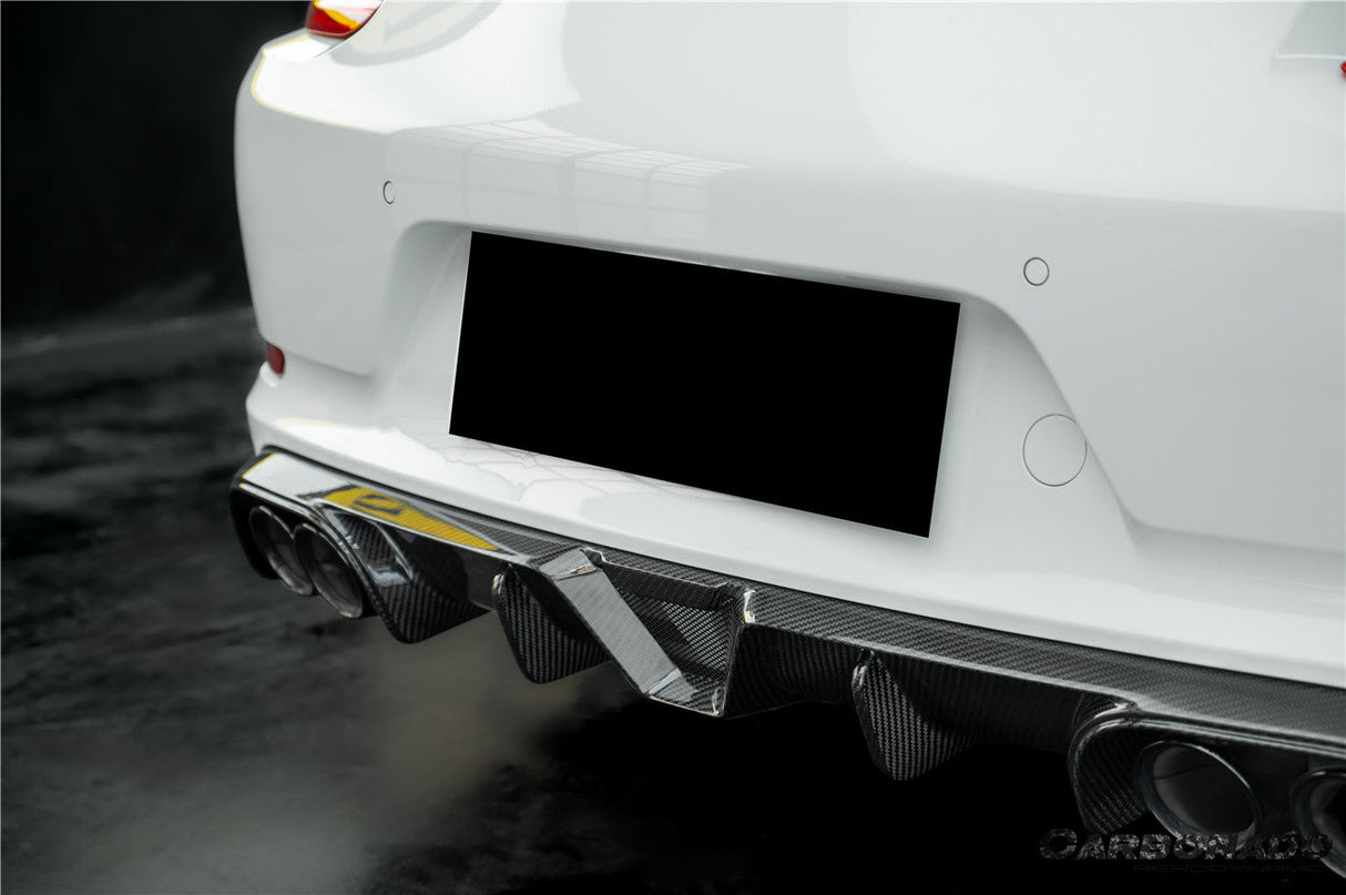 2017-2019 Porsche 911 991.2 Carrera KA Style Dry Carbon Fiber Rear Lip Diffuser