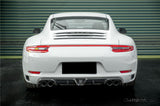 2017-2019 Porsche 911 991.2 Carrera KA Style Dry Carbon Fiber Rear Lip Diffuser