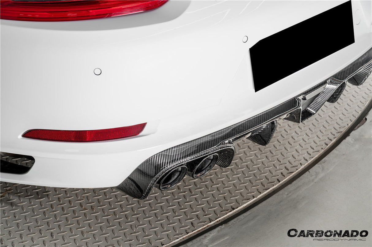 2017-2019 Porsche 911 991.2 Carrera KA Style Dry Carbon Fiber Rear Lip Diffuser