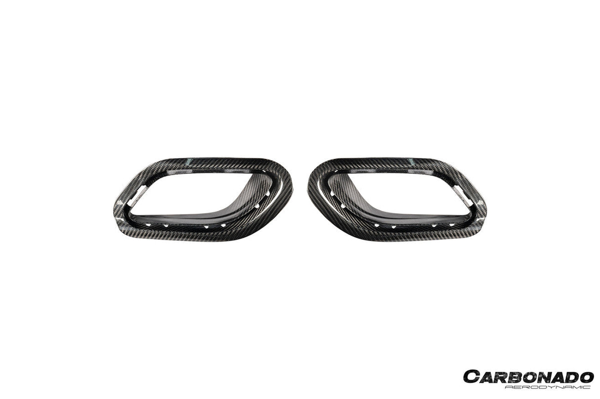 2017-2019 Porsche 911 991.2 Carrera OEM Style Dry Carbon Fiber Rear Bumper Vent Trims
