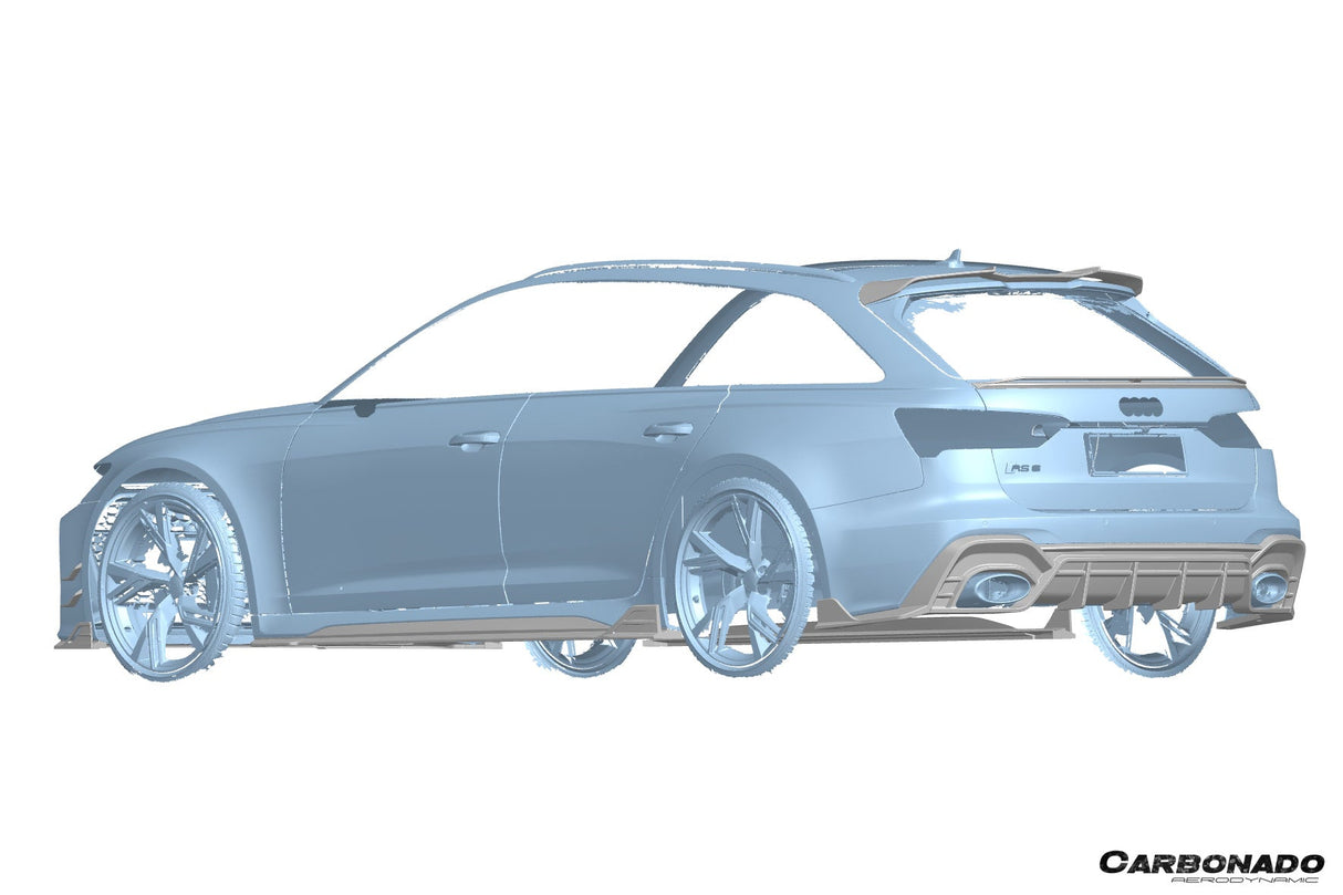 2019-2024 Audi RS6 C8 AD Style Dry Carbon Fiber Trunk spoiler