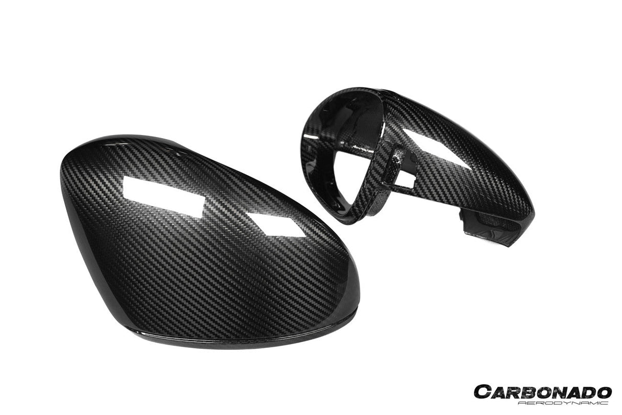 2017-2025 Porsche Panamera 971.1 971.2 976 OEM Style Autoclave Carbon Fiber Mirror Housing Replacement | Fits S, 4S, GTS, Turbo, Turbo S, E‑Hybrid, SportTurismo LHD