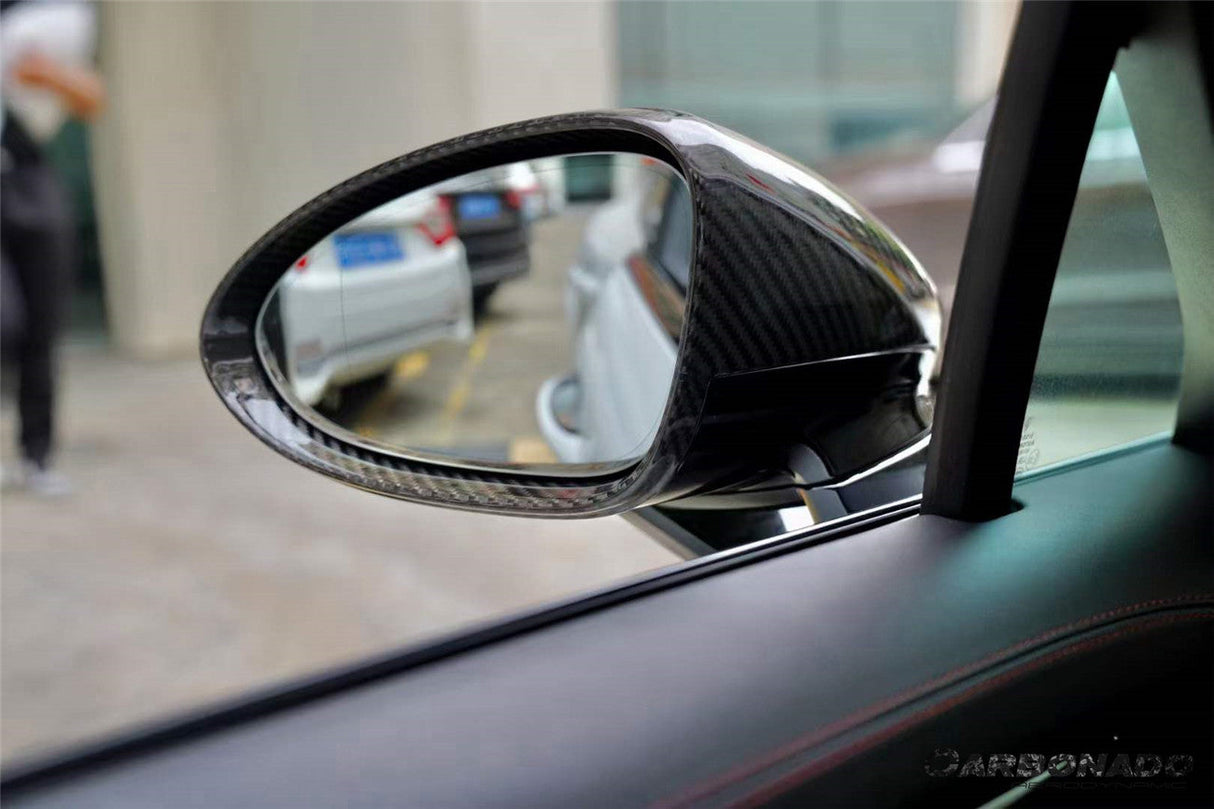 2017-2025 Porsche Panamera 971.1 971.2 976 OEM Style Autoclave Carbon Fiber Mirror Housing Replacement | Fits S, 4S, GTS, Turbo, Turbo S, E‑Hybrid, SportTurismo LHD