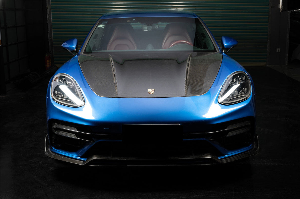 2017-2023 Porsche Panamera 971 4S    Turbo    SD    GTS TP Style Dry Carbon Fiber Hood