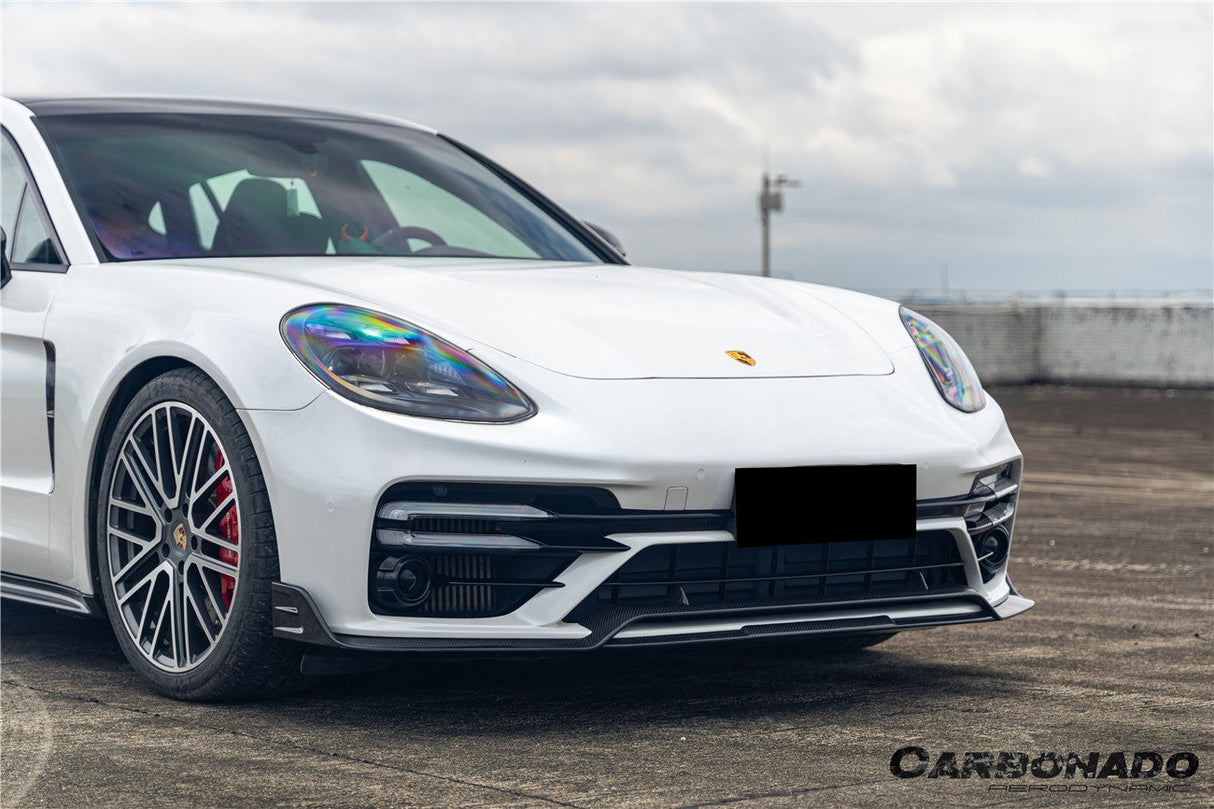 2017-2023 Porsche Panamera 971 Turbo S KDA Style Dry Carbon Fiber Front Lip