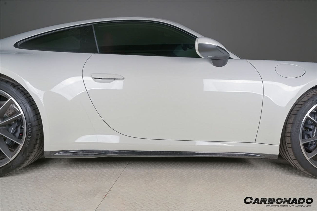 2019-2024 Porsche 911 992 Carrera    Cabriolet Convert Turbo SD Style Dry Carbon Fiber Side Skirts