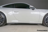 2019-2024 Porsche 911 992 Carrera    Cabriolet Convert Turbo SD Style Dry Carbon Fiber Side Skirts
