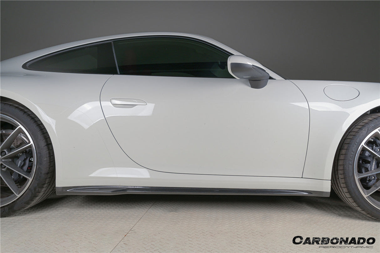 2019-2024 Porsche 911 992 Carrera    Cabriolet Convert Turbo SD Style Dry Carbon Fiber Side Skirts