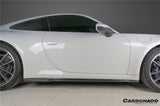 2019-2024 Porsche 911 992 Carrera    Cabriolet Convert Turbo SD Style Dry Carbon Fiber Side Skirts