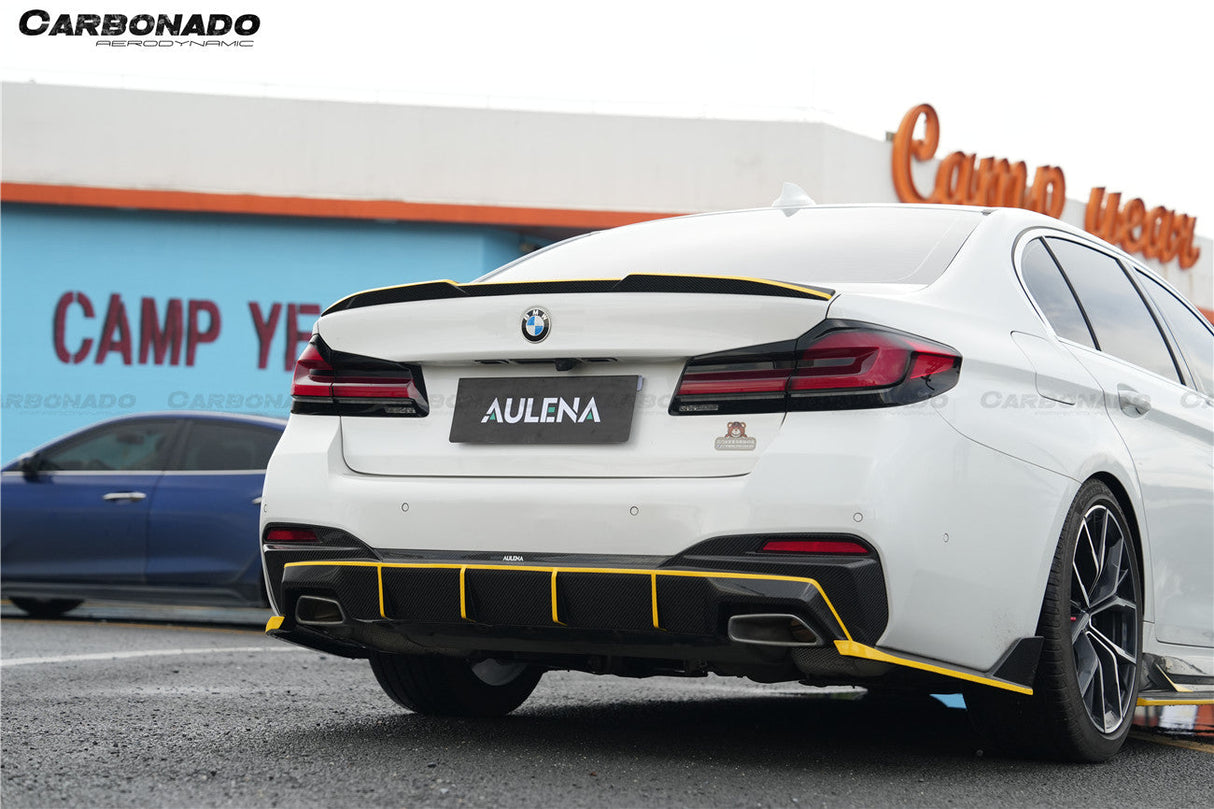 2016-2023 BMW 5 Series G30 G38 M-tech AD Style Dry Carbon Fiber Trunk Spoiler