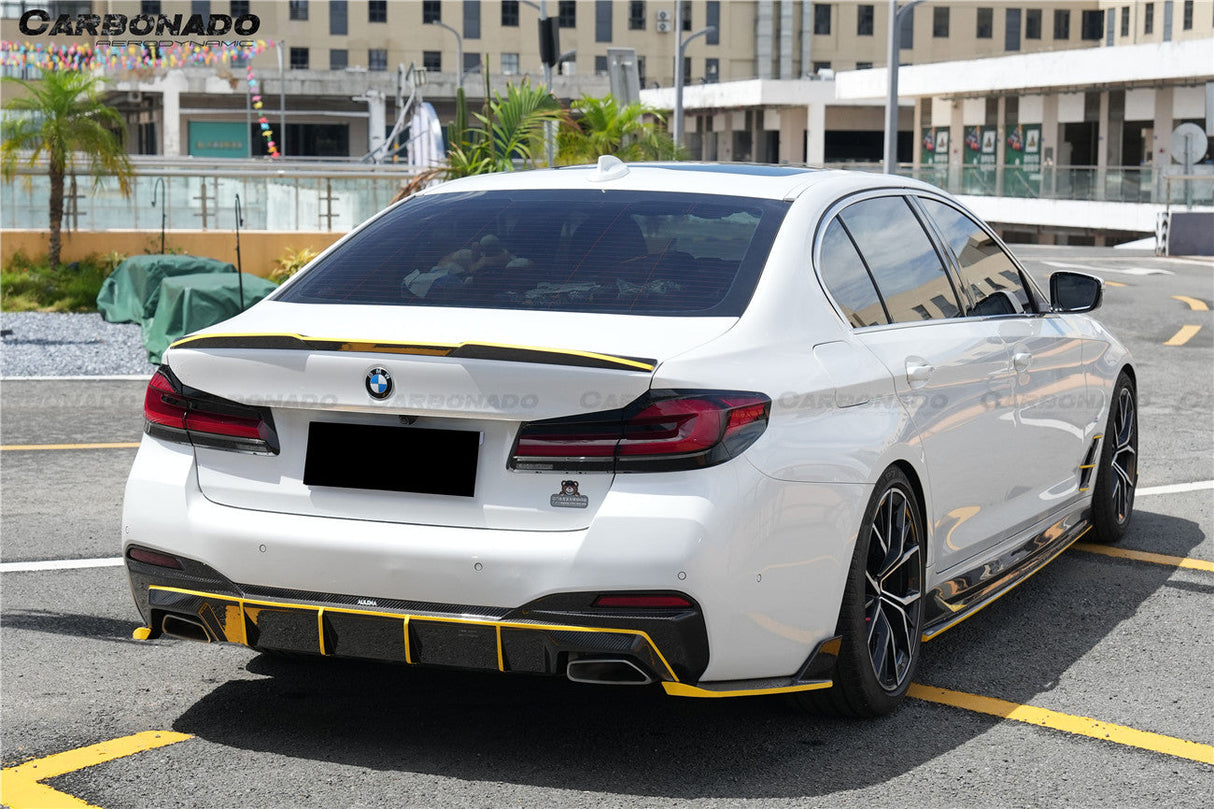 2016-2023 BMW 5 Series G30 G38 M-tech AD Style Dry Carbon Fiber Trunk Spoiler