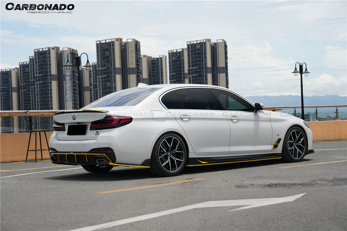 2016-2023 BMW 5 Series G38 M-tech AD Style Dry Carbon Fiber Side Skirts