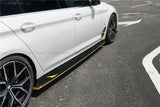 2016-2023 BMW 5 Series G38 M-tech AD Style Dry Carbon Fiber Side Skirts