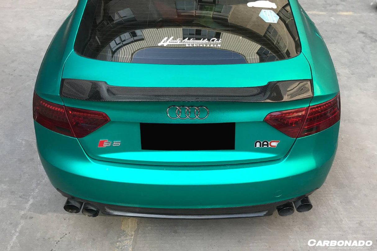 2009-2015 Audi A5 Sline S5 Sedan RT Style Carbon Fiber Trunk Spoiler
